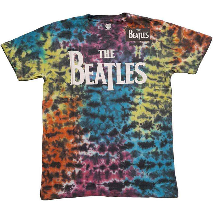 a tie dye shirt with the beatles on it