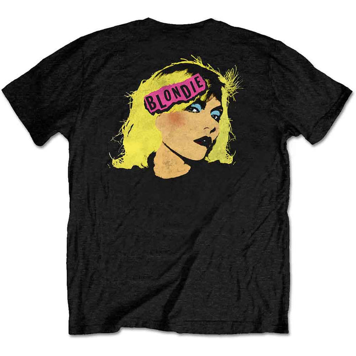 a black t - Blonde T-shirt with backprint