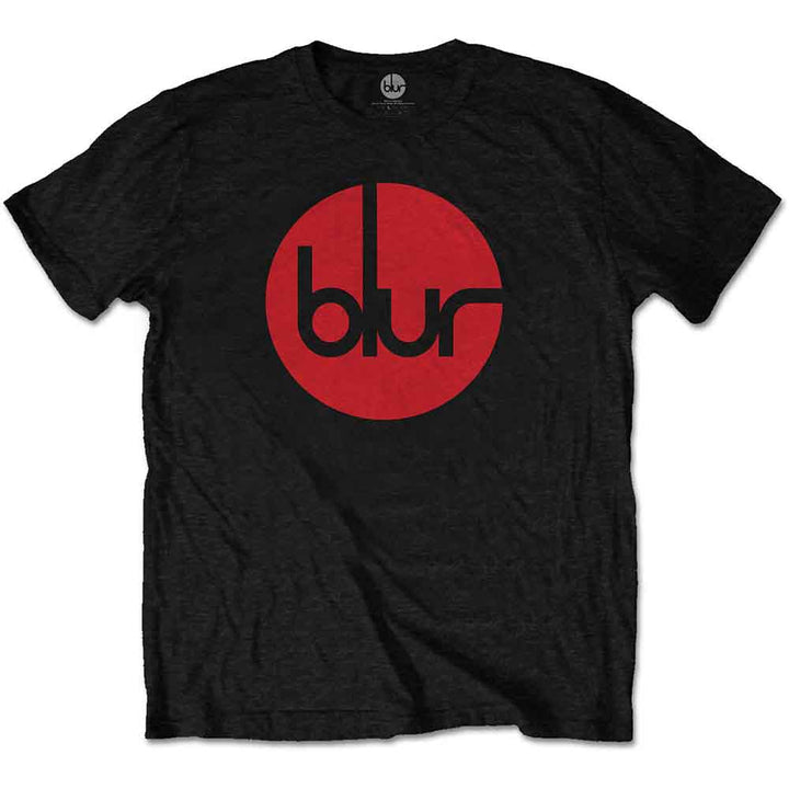 a black t - shirt with a red and black logo