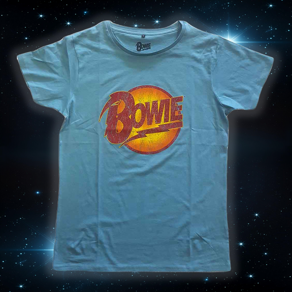 a blue t - shirt with the word bowe on it