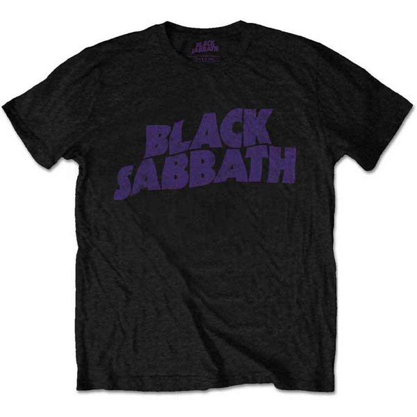BLACK SABBATH Wavy Logo Vintage Band T-shirt