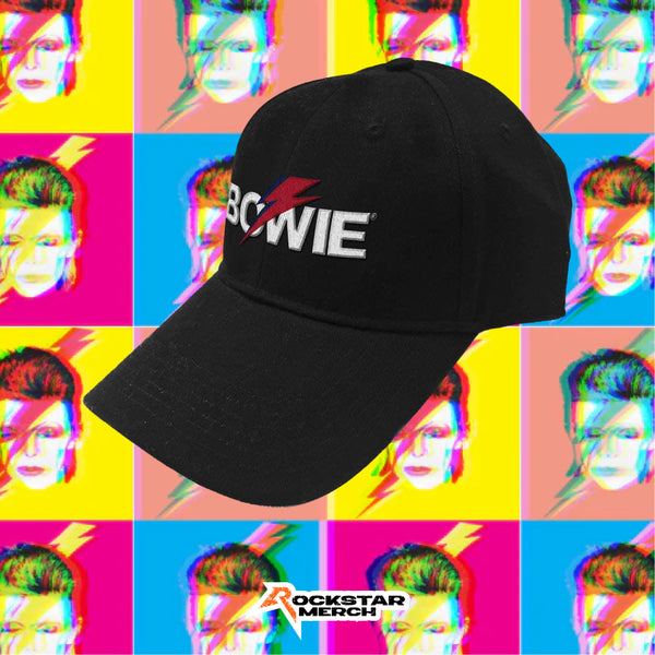 DAVID BOWIE Aladdin Sane Bolt Logo Band Cap