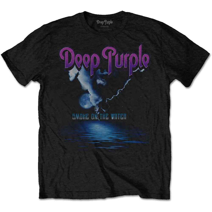 a black t - shirt with the words deep purple on it