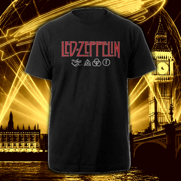 LED ZEPPELIN Logo & Symbols Band T-Shirt