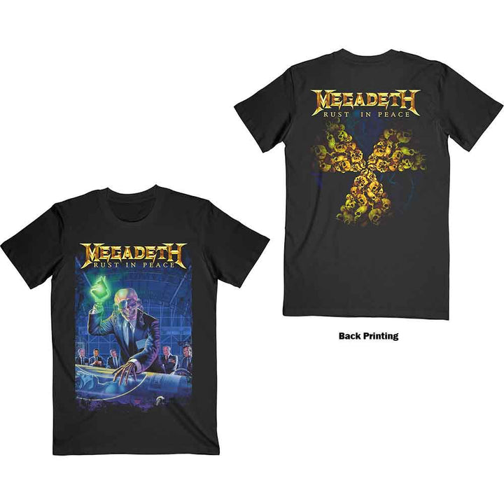 a black Megadeth Rust in Peace T-shirt