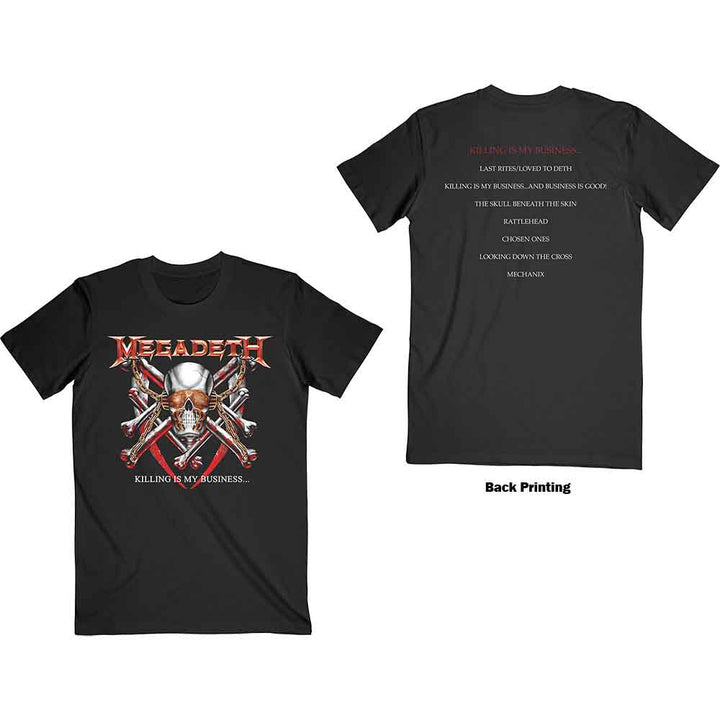 Megadeth legendary true fan album Killing is my Business metal tee with backprint