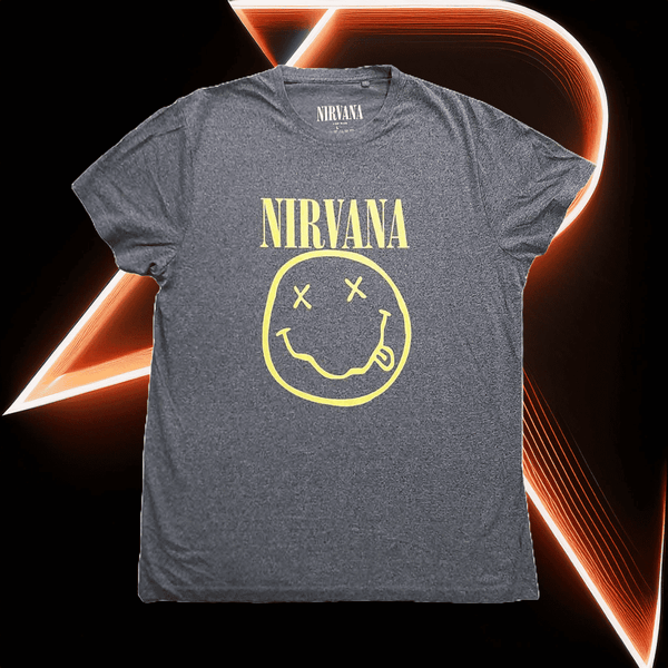 NIRVANA Yellow smiley flower sniffin' Band Tshirt