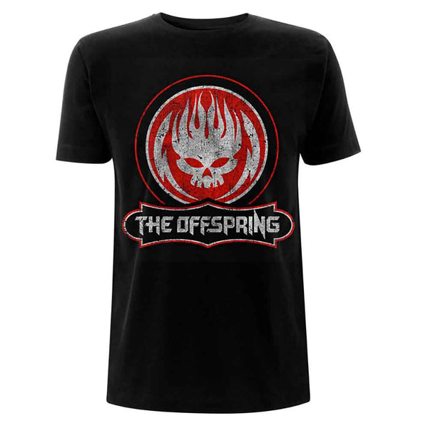 THE OFFSPRING Distressed Skull Band T-Shirt