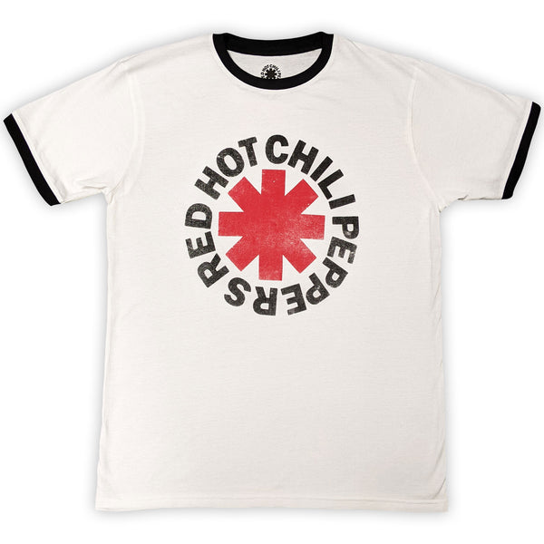 RED HOT CHILI PEPPERS Logo Ringer Band T-shirt
