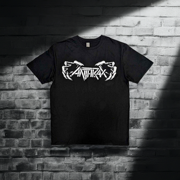 Anthrax classic logo black metal tee