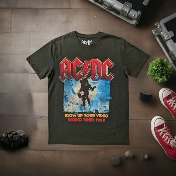 a ACDC tee classic retro Blow up your Video graphic 